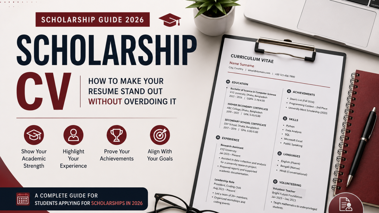 Scholarship CV in 2026 How to Make Your Resume Stand Out Without Overdoing It
