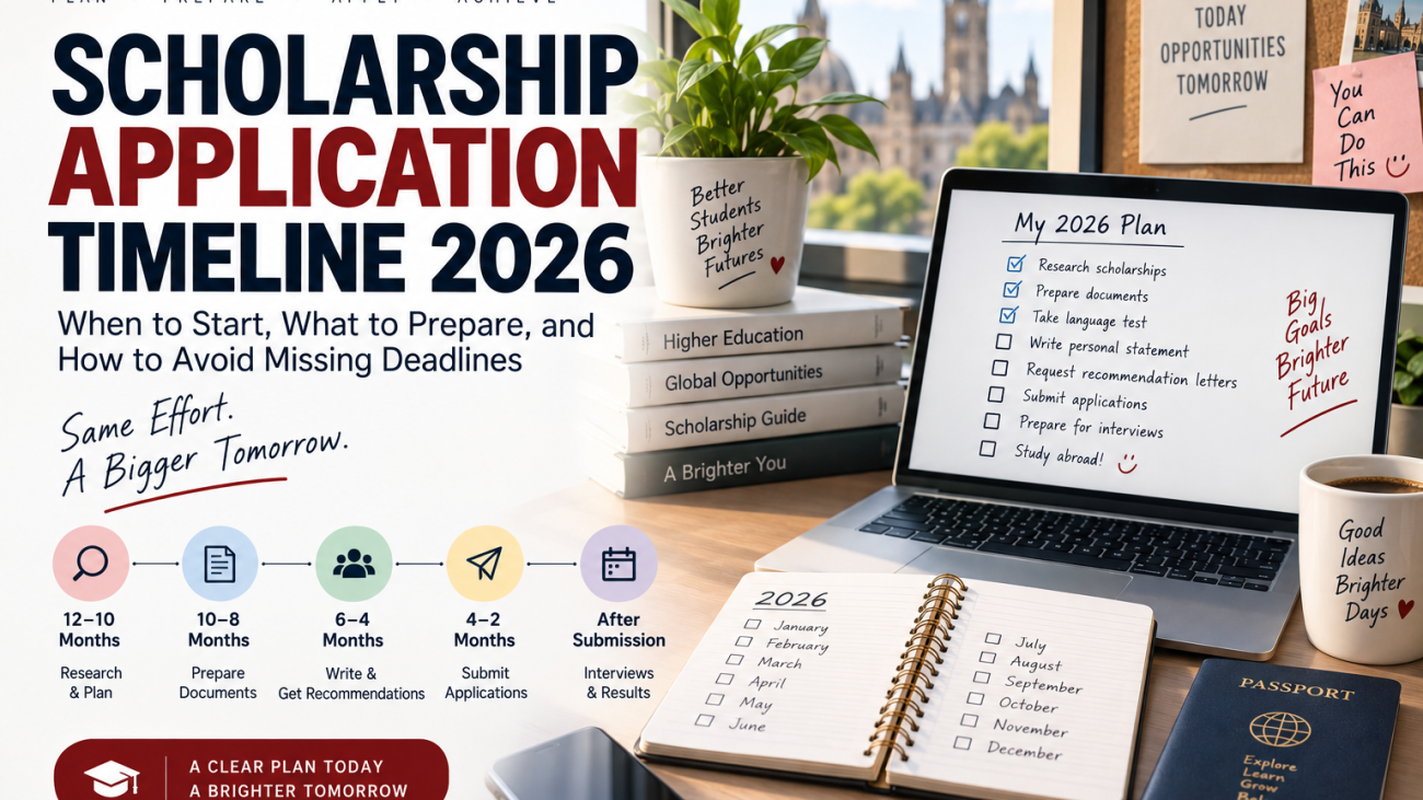 scholarship application timeline 2026
