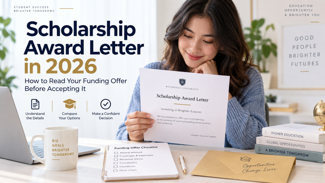 scholarship award letter 2026